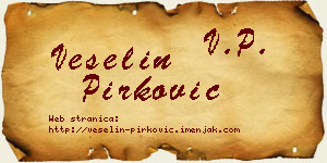 Veselin Pirković vizit kartica